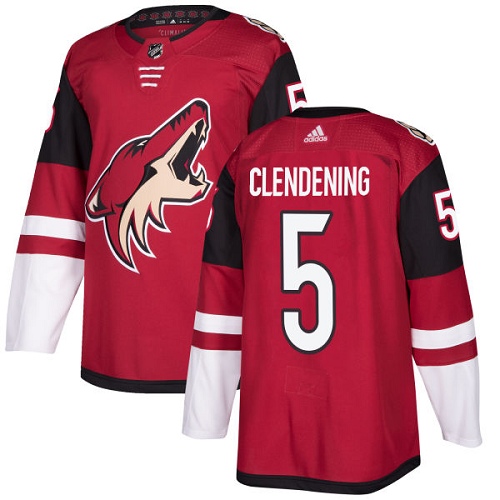 Herren Arizona Coyotes Eishockey Trikot Adam Clendening #5 Authentic Burgundy Rot Heim